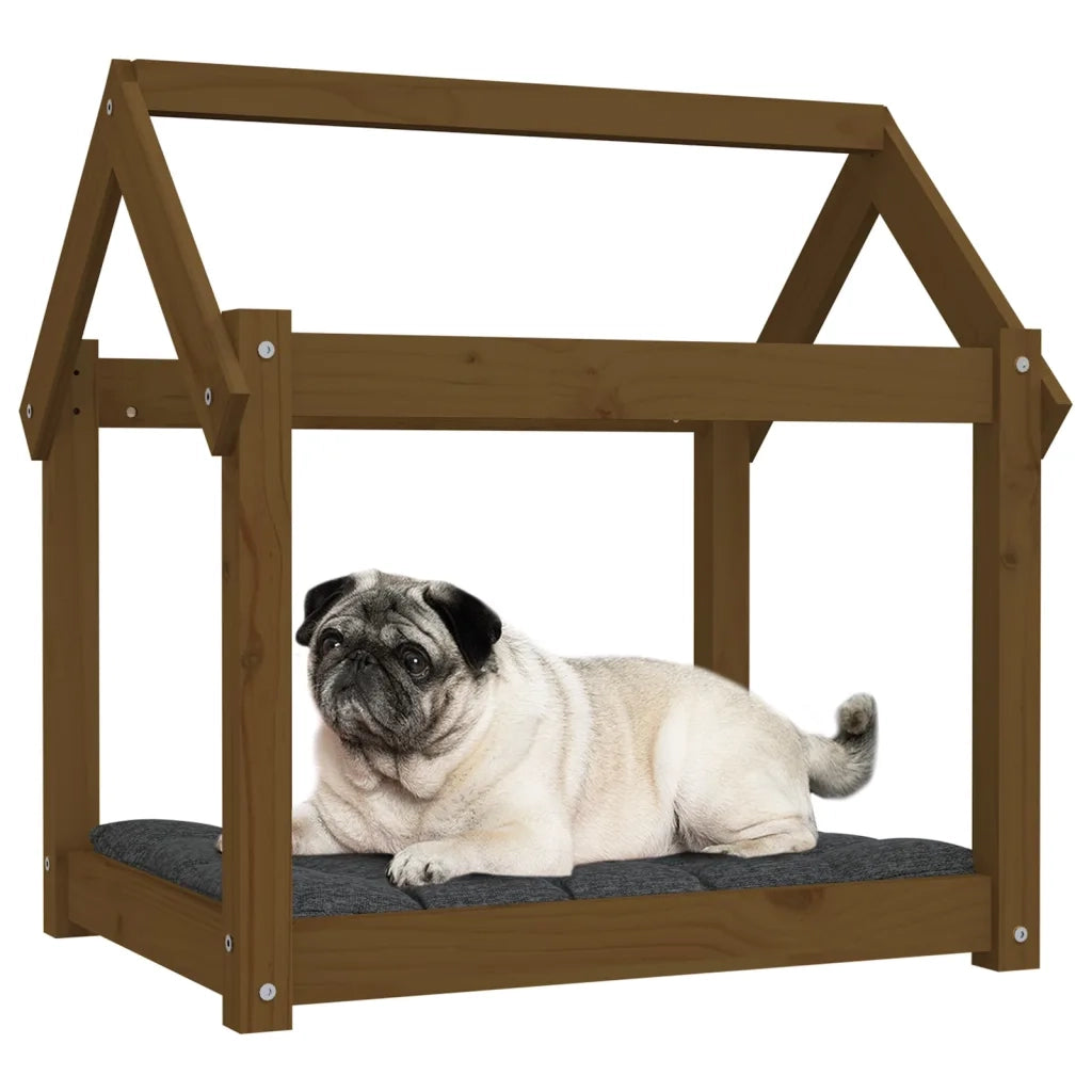 Cuccia per Cani Ambra 71x55x70 cm in Legno Massello di Pino 822205