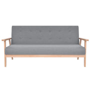 Divano letto a 3 posti letto trasformabile per gli ospiti divano letto per soggiorno pieghevole per uso interno tessuto grigio chiaro 02_0019495