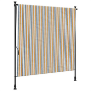 Tenda a rullo | Tenda avvolgibile Esterno Gialla e Bianca 200x270cm Tessuto Acciaio