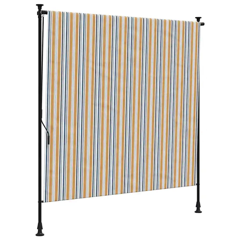 Tenda a rullo | Tenda avvolgibile Esterno Gialla e Bianca 200x270cm Tessuto Acciaio