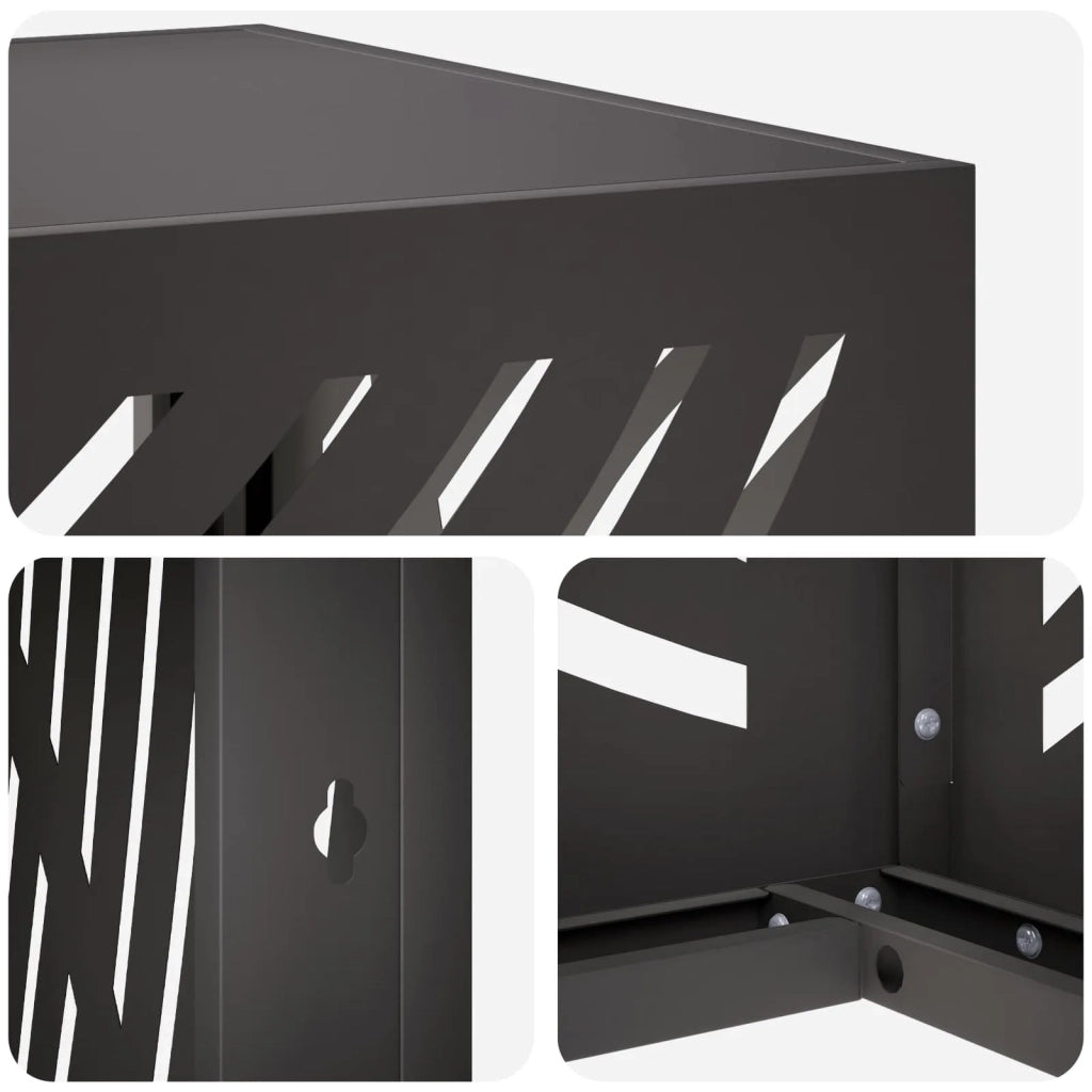 Copertura per condizionatore d'aria Nero 90 x 40 x 60 cm 8014094