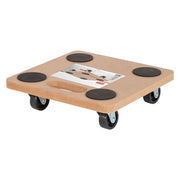 CARRELLO MULTIUSO PEDANA LEGNO cm 29 x 58 - ruote Ø 95 mm / portata 400 kg  - HIT