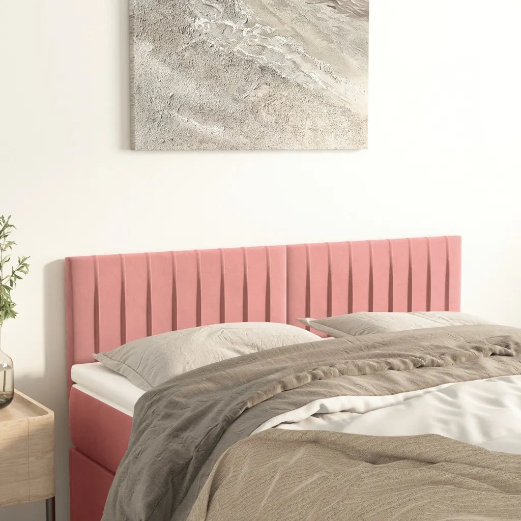 Testiera | Testata Rosa 144x5x78/88 cm in Velluto