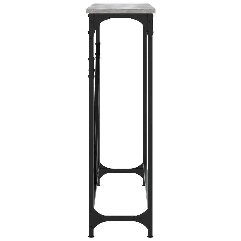 Tavolino Consolle-Tavolino da soggiorno-Tavolo Grigio Sonoma 102x22,5x75cm Legno Multistrato