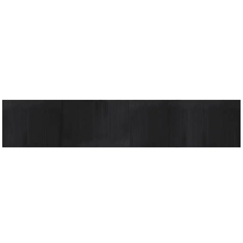 Tappeto del soggiorno | Tappeto Rettangolare Nero 80x400 cm in Bamb¨´