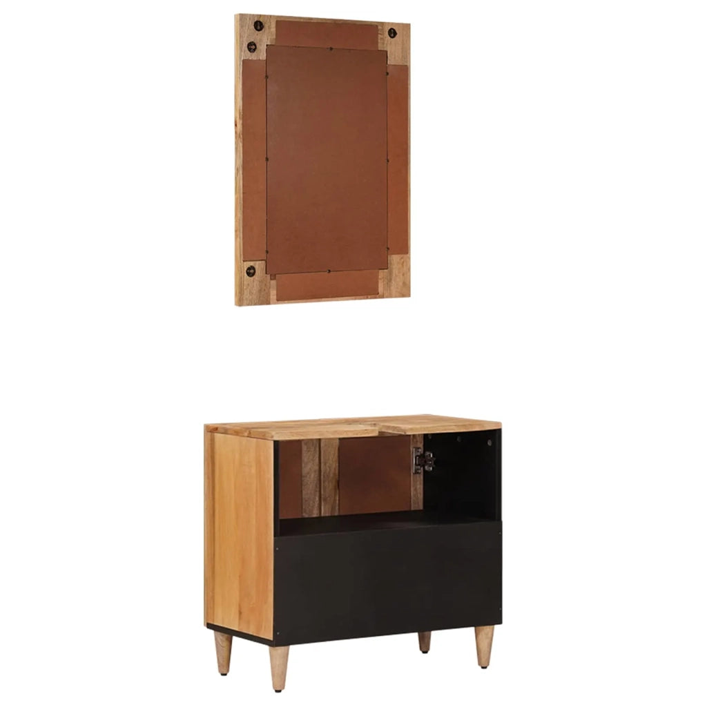 Set di mobili per il bagno Montaggio a parete 2 pcs Naturale