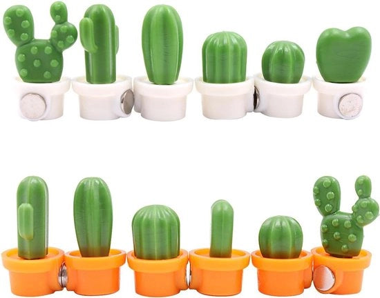 Set di magneti decorativi 12 pezzi per frigorifero e lavagna bianca con disegno 3D in bianco e arancione.