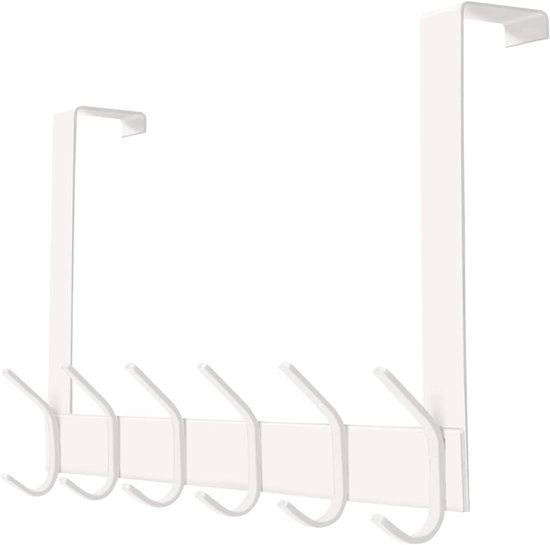 Cassettone di Acciaio Inossidabile Bianco con 12 Ganci per Asciugamani, Railing per Asciugamani - 45 cm