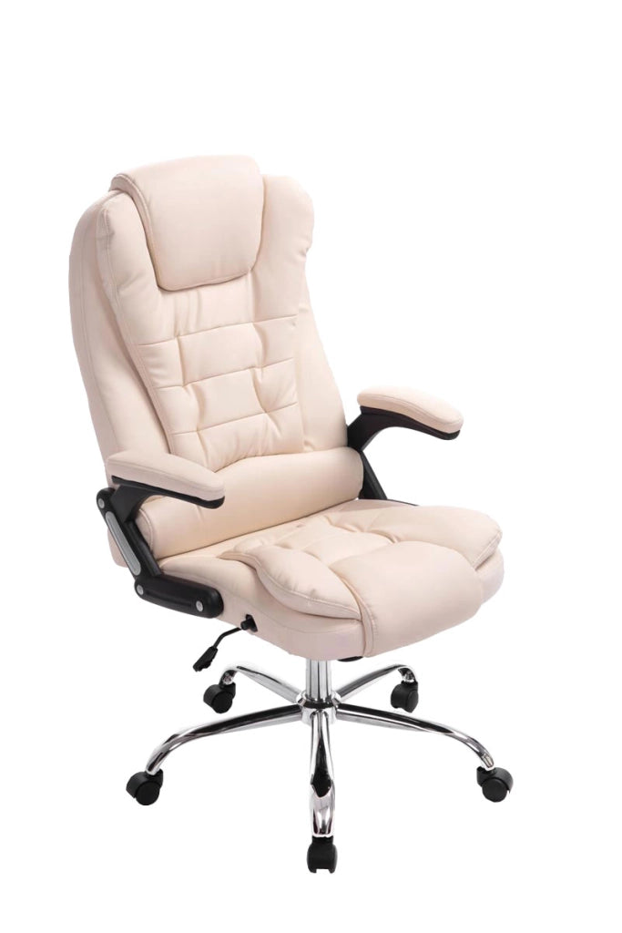 Sedia da ufficio Thor in similpelle crema