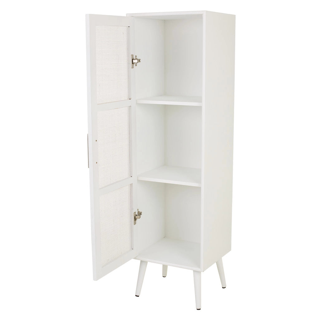 Mobile in legno bianco e rete 40,5x37x139,5h