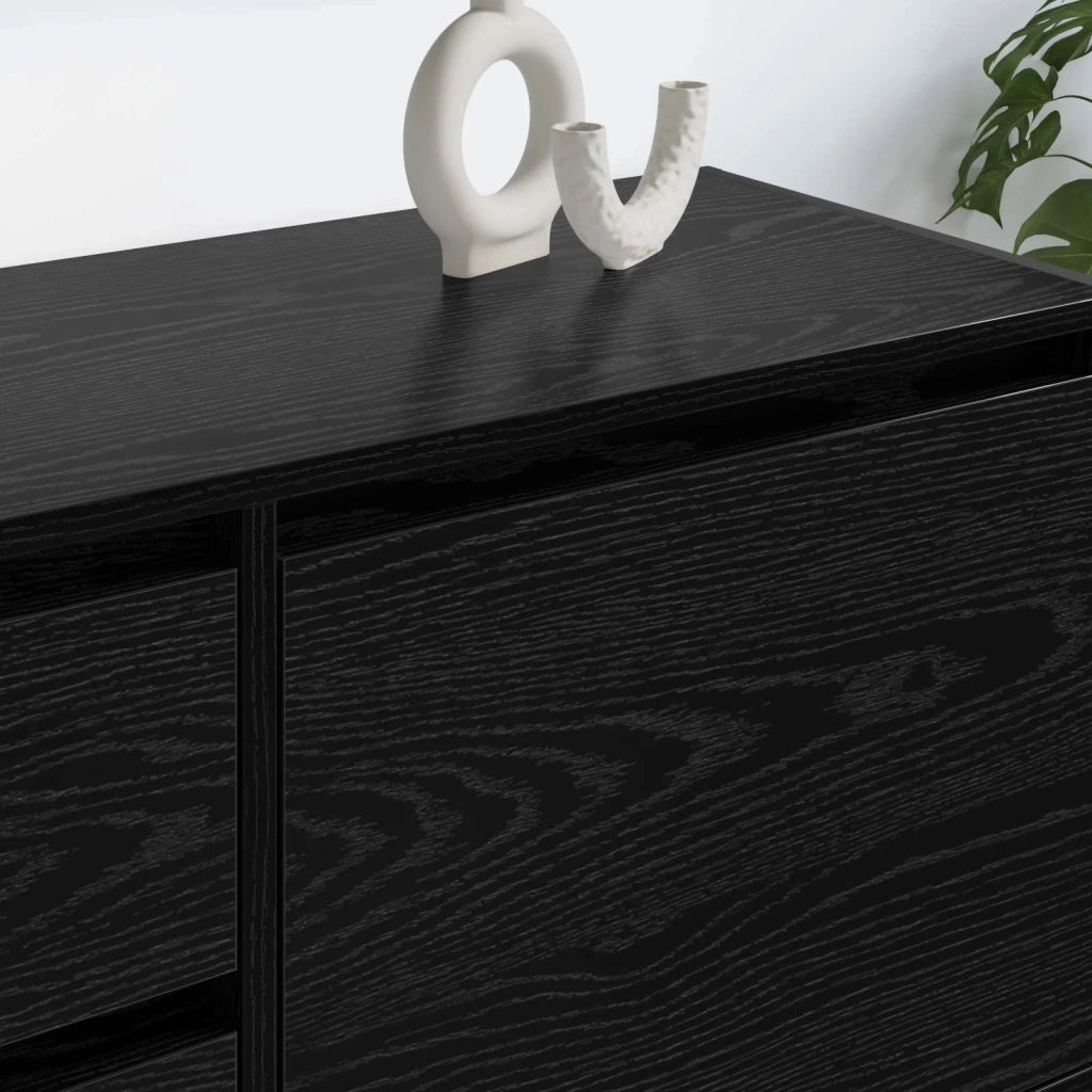 Mobile TV | Armadietto TV | Mobile Porta TV Rovere Nero 100 x 36 x 49.5 cm Legno multistrato