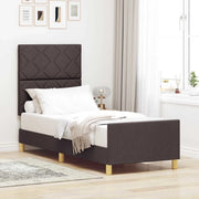 Struttura del letto Marrone scuro 80 x 200 cm Tessuto 3344763