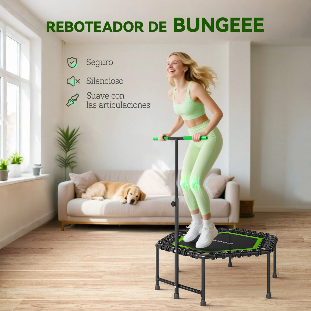Trampolino da Giardino 114x114x132 cm ¨C zephmum ¨C Verde e Nero