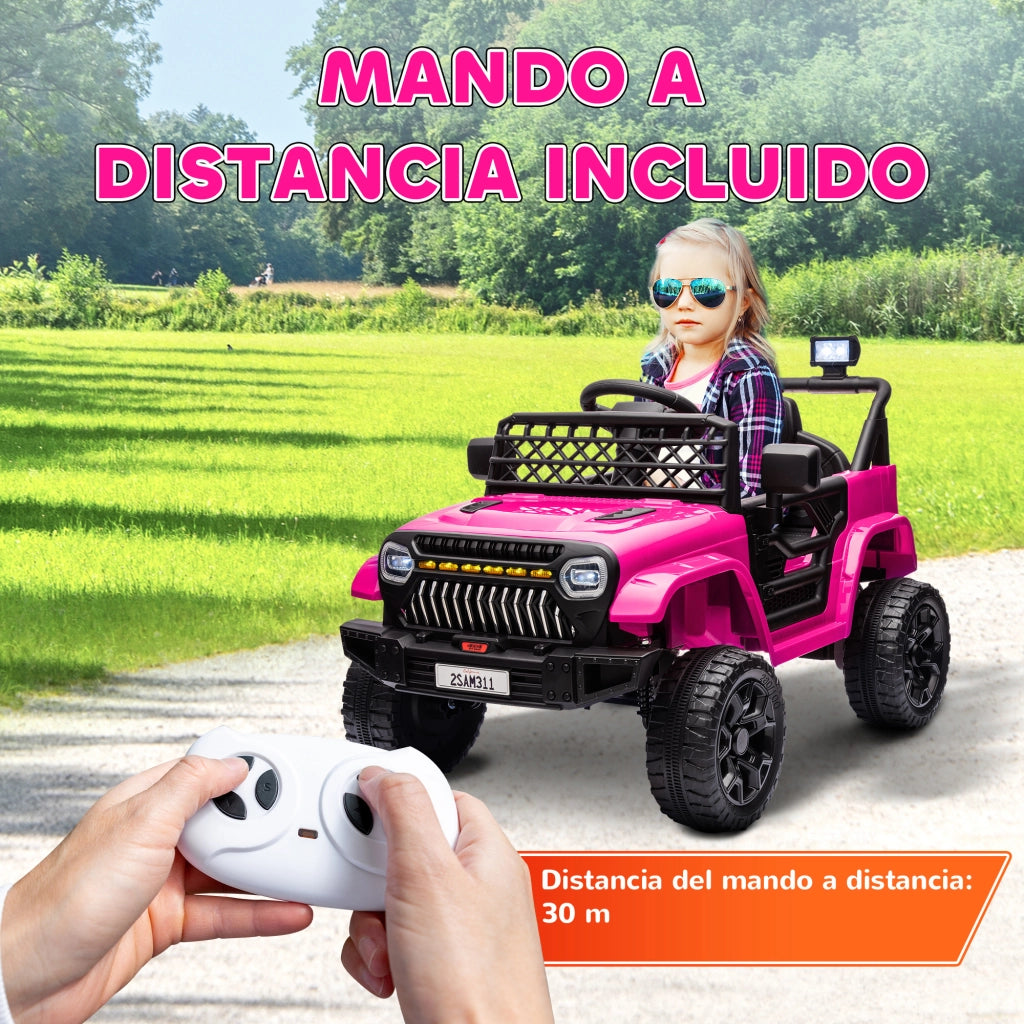 Auto Elettrica per Bambini 12V con Telecomando ¨C Xylo ¨C Rosa Fucsia