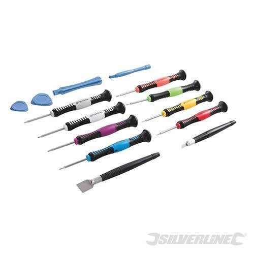 Silverline Kit per riparazione di tablet e telefoni 16pezzi