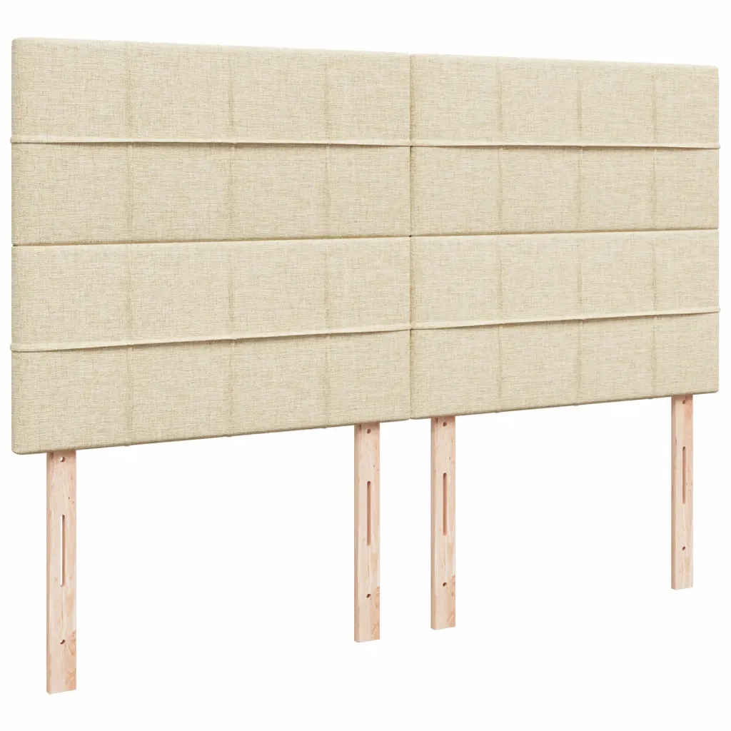 vidaXL Giroletto a Molle con Materasso Crema 180x200 cm in Tessuto