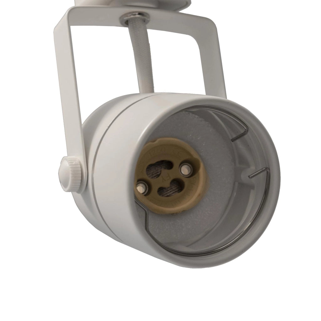 Faretto led per binario monofase, Proiettore Orientabile, Attacco Lampadina GU10, Track sistema illuminazione binario, Vetrina Bianco senza lampada