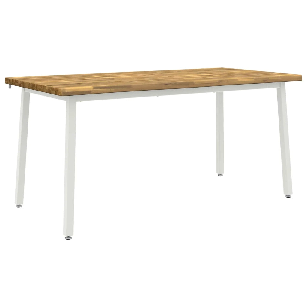 Tavolo da pranzo con bordo vivo 140 x 90 x 75 cm Bianco 3425012