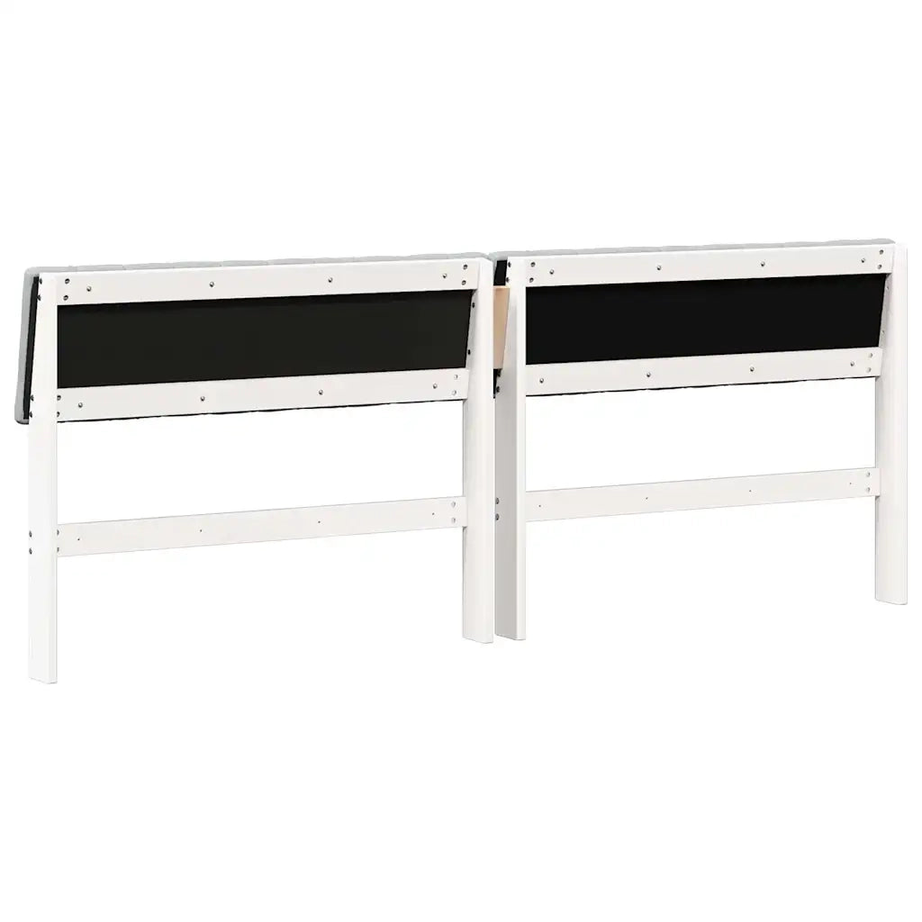 Testiera imbottita Grigio chiaro 200 cm Pino massello 879213