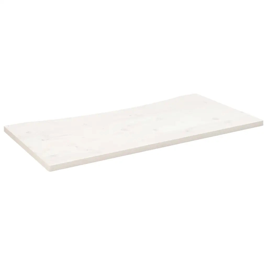 Piano Scrivania-Piano Tavolo-Top della scrivania Bianco 100x50x2,5 cm in Legno Massello di Pino