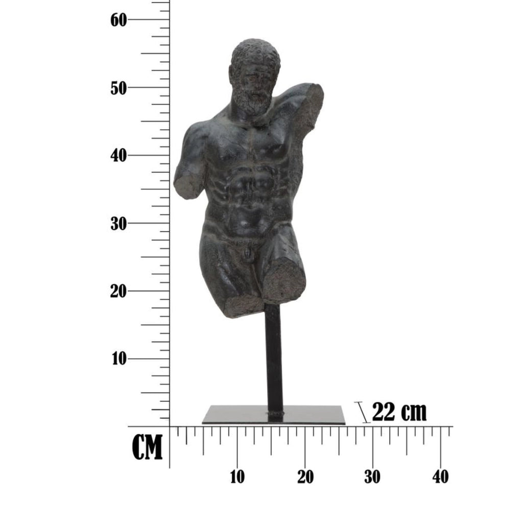 Scultura Museum Man busto maschile in resina effetto pietra