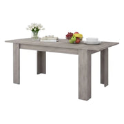 Tavolo allungabile Artino, Tavolo da pranzo estensibile, Consolle multiuso con allunghe, Cm 160x88h75, Rovere