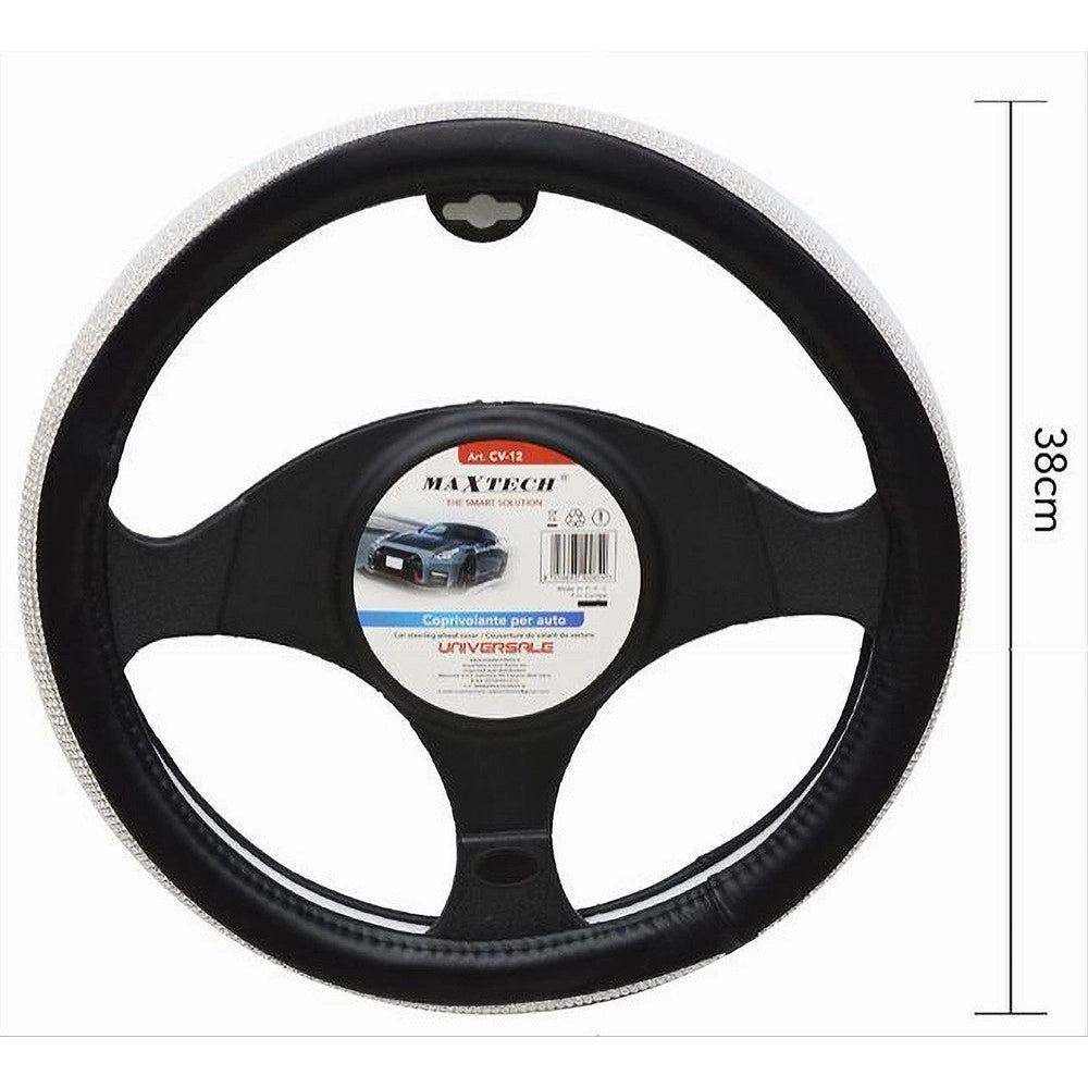 Trade Shop - Coprivolante Universale Per Sterzo Auto Fodera Protezione Accessorio 38 Cm Cv-12 -