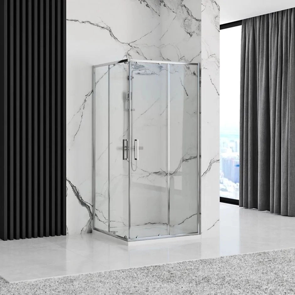 Cabina Doccia Rea Punto 90x90 con piatto doccia Savoy black