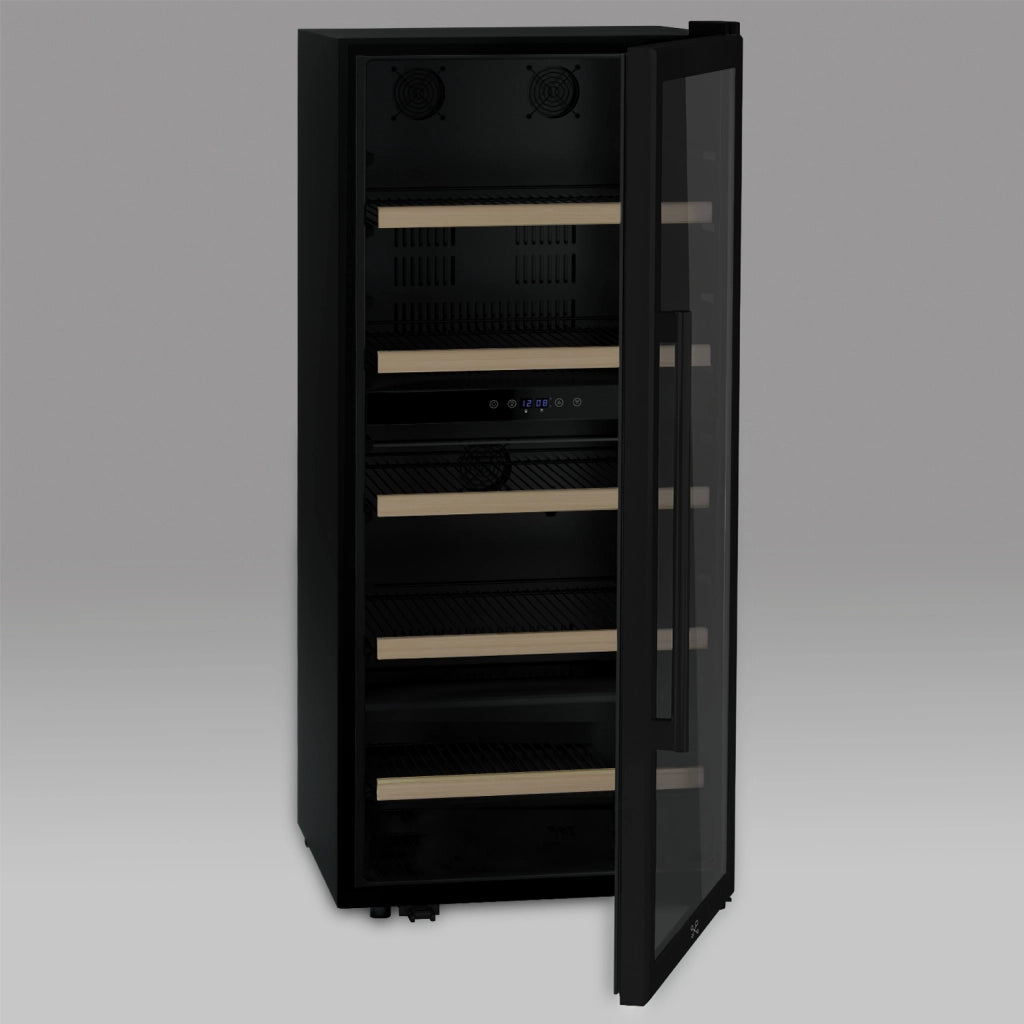 Cantinetta per vino Les Petits Champs CAVCDB91 da 91 bottiglie dual zone 5-18°C nera