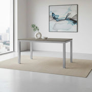 Tavolo rettangolare allungabile 120x80 struttura alluminio e piano larice grigio Monster