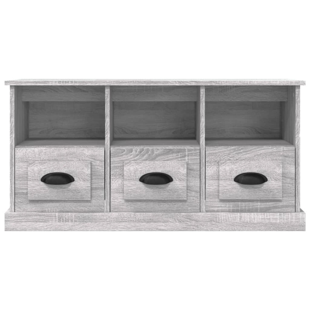Mobile TV multimediale mensola TV credenza TV sala da pranzo soggiorno camera da letto Sonoma 100 x 35 x 50 cm legno ingegnerizzato grigio 02_0028336
