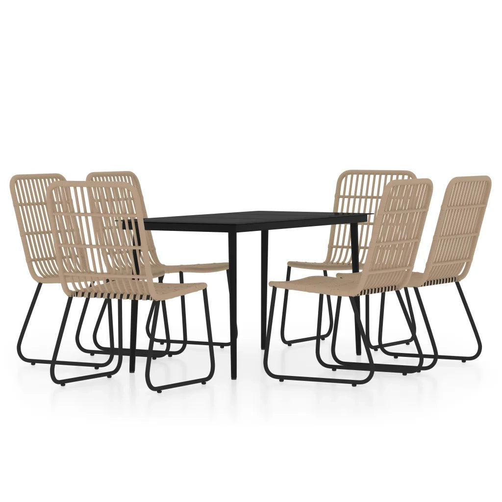 Set Mobili da Pranzo per Giardino 7 pz Rovere 3099176