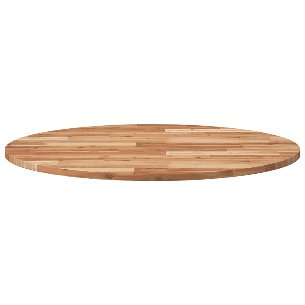 Piano Tavolo Rotondo Ã˜90x2 cm in Legno Massello di Acacia