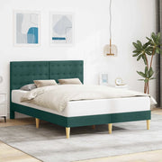 Struttura del letto Verde Scuro 140 x 190 cm Tessuto 42027794