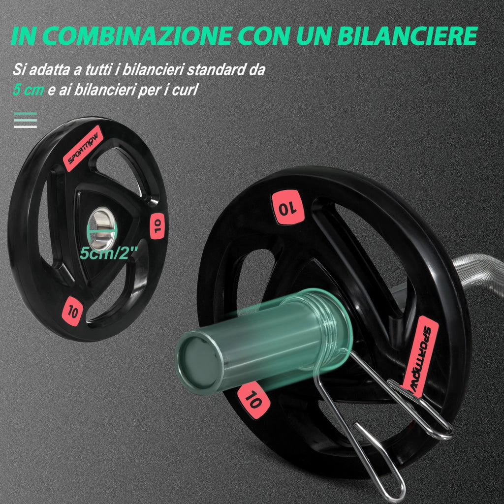 Dischi Pesi 10kg Acciaio Gomma ¨C zephmum ¨C 2x10kg