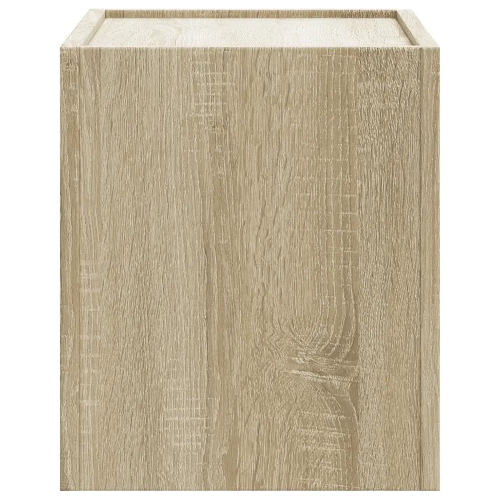 Set di 2 Comodini | Armadio da Notte | Mobiletto da notte a Muro Rovere Sonoma 45x30x35 cm