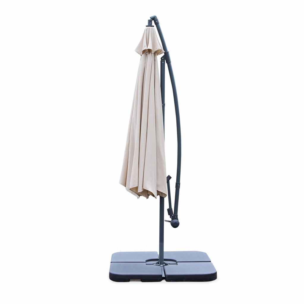 Ombrellone rotondo eccentrico, ø3,5m, beige