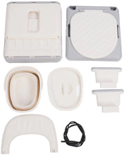 Notturno - Cassetto - Disegno Ripiegabile - Supporto Braccio Rimosso - Resistente alla Corrosione - Resistente al Colpo - Materiale di Plastica Premium - Sedile da Bagno