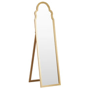 Specchio da terra in vetro MDF oro 40 x 150 cm con supporto cornice decorativa design moderno