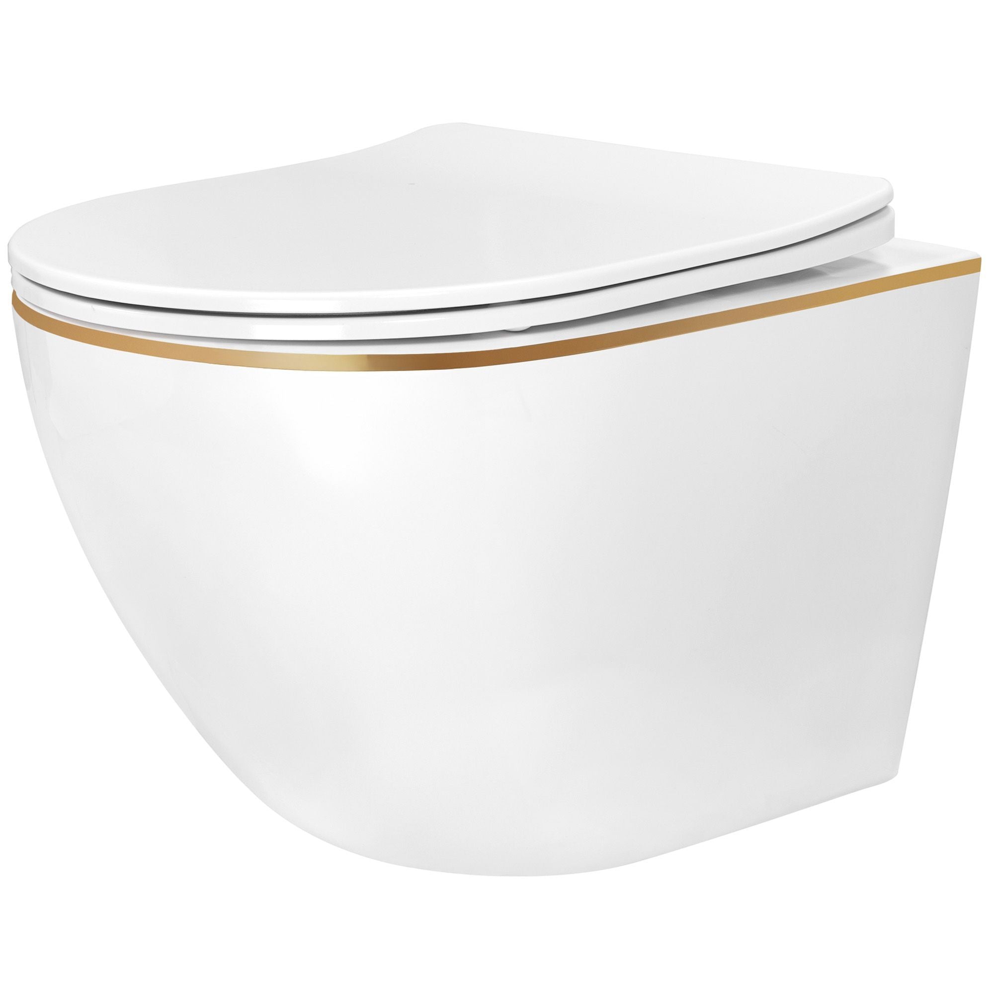 Vaso Wc Sospeso Rea Carlo Mini Tornado Nf Gold Edge