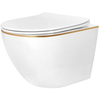 Vaso Wc Sospeso Rea Carlo Mini Tornado Nf Gold Edge