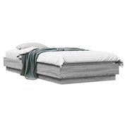 Letto singolo | Letto per adulti | Struttura letto a pavimento Sonoma grigio 80 x 200 cm