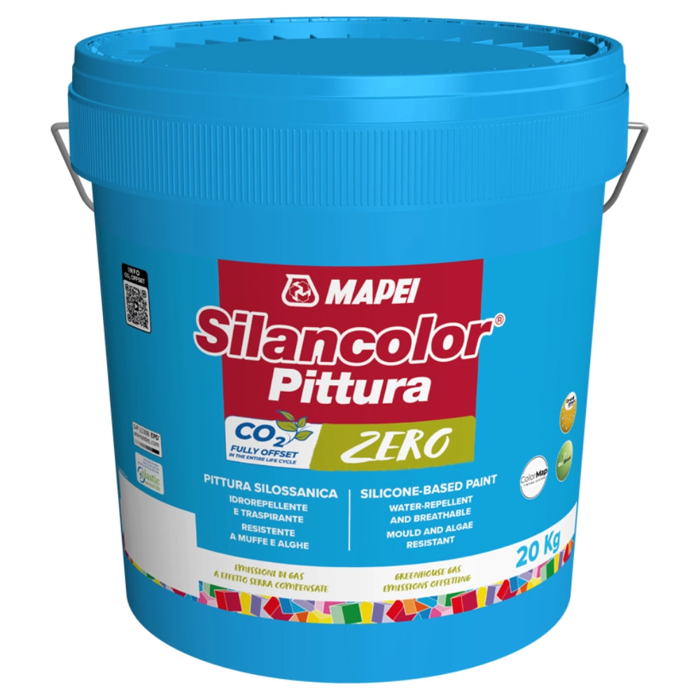 Mapei silancolor pittura zero esterni e interni idrorepellente traspirante 20kg