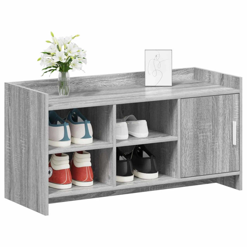 Mobile per scarpe con porta Sonoma grigio 100 x 39,5 x 51 cm 8011360