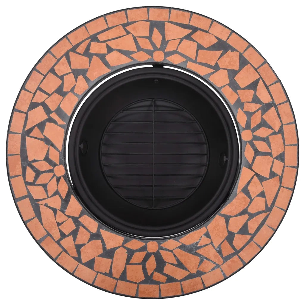 Braciere a Mosaico Terracotta 68 cm in Ceramica CFW8053593
