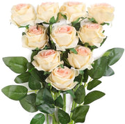 Set di Fiori di Seta da 10 pezzi - Altezza 53,8 cm - Diametro 11,9 cm - Steel Flessibile - Aspetto Naturale - Fiori di Plastica