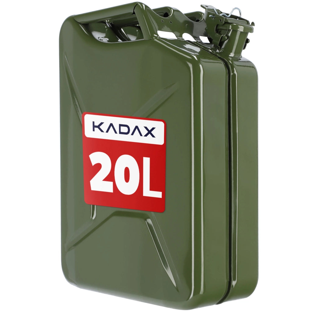 Tanica per gasolio KADAX da 20 litri, contenitore in metallo, serbatoio.