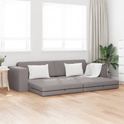 Divano Letto 2-in-1 Tortora 245x150x60.5 cm Tessuto