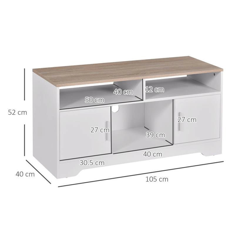 MOBILE TV CON 3 SCOMPARTI APERTI 2 ARMADIETTI PIANO D'APPOGGIO PER TV FINO A 42"