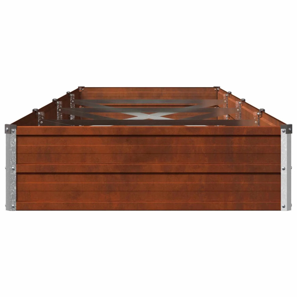 Letto rialzato da giardino Ruggine 320 x 80 x 24 cm cartone 8006501